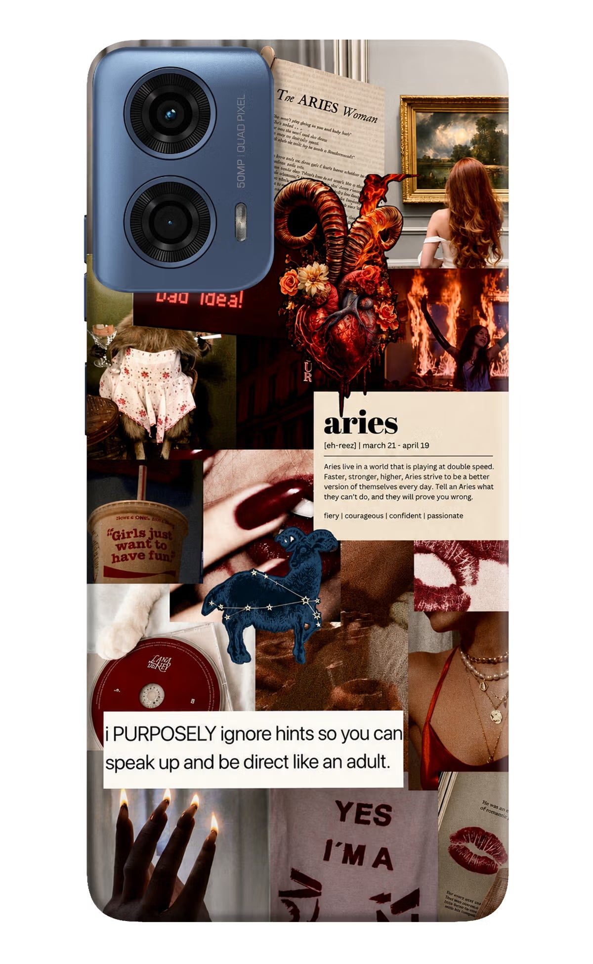 Zodiac Aries Moto G24 Power Back Cover