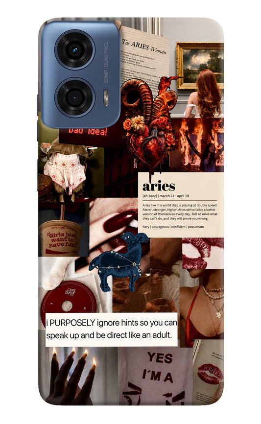 Zodiac Aries Moto G24 Power Hard Case Back Cover by Casekaro