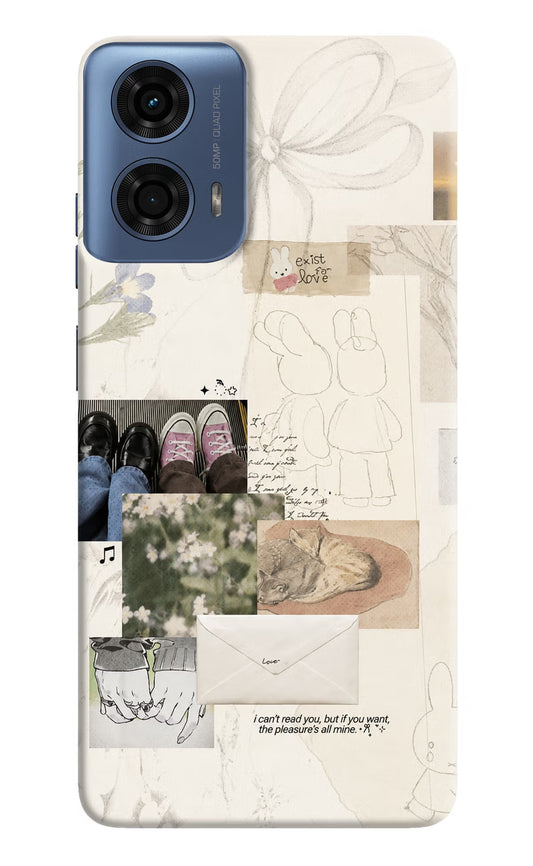 Soft Aesthetic Moto G24 Power Hard Case Back Cover by Casekaro