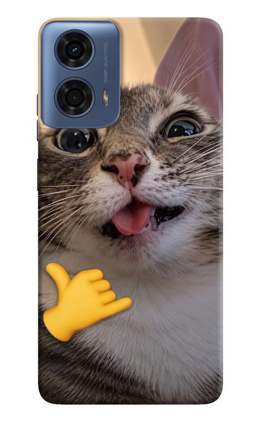 Silly Cat Call Moto G24 Power Hard Case Back Cover by Casekaro