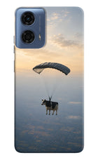 Skydiving Cow Moto G24 Power Hard Case Back Cover by Casekaro