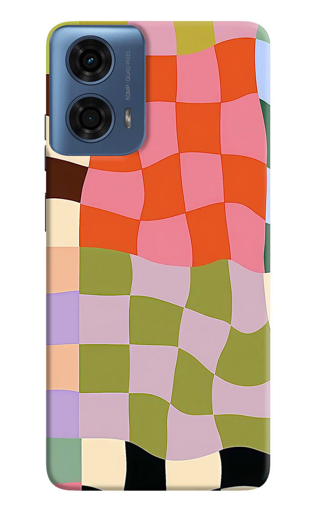 Wavy Grid Moto G24 Power Hard Case Back Cover by Casekaro