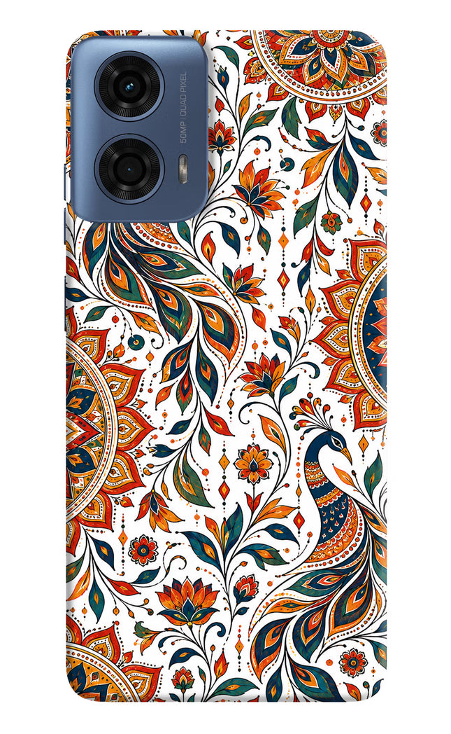 White Mayura Moto G24 Power Hard Case Back Cover by Casekaro