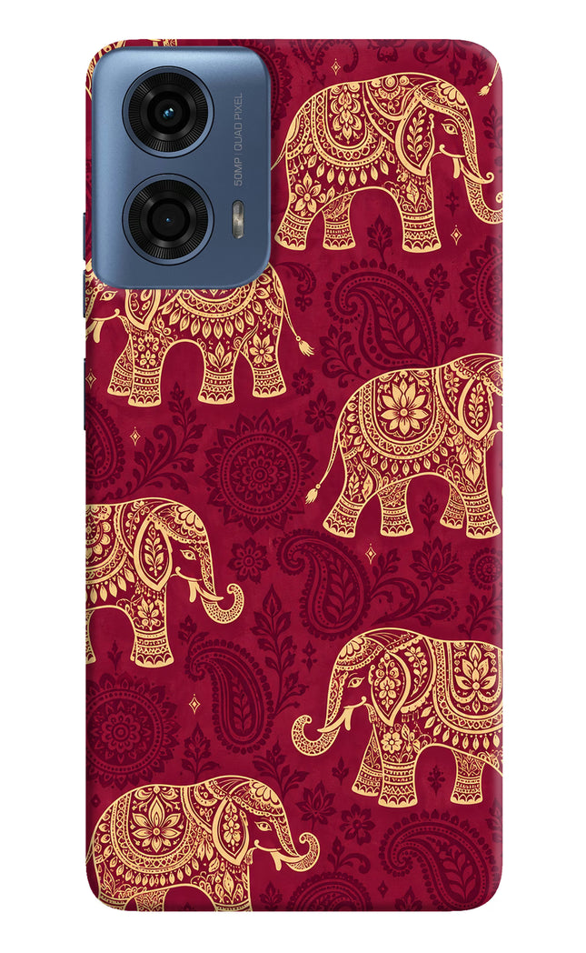 Maroon Elephant Moto G24 Power Hard Case Back Cover by Casekaro