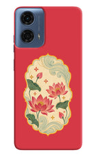 Pink Lotus Moto G24 Power Hard Case Back Cover by Casekaro