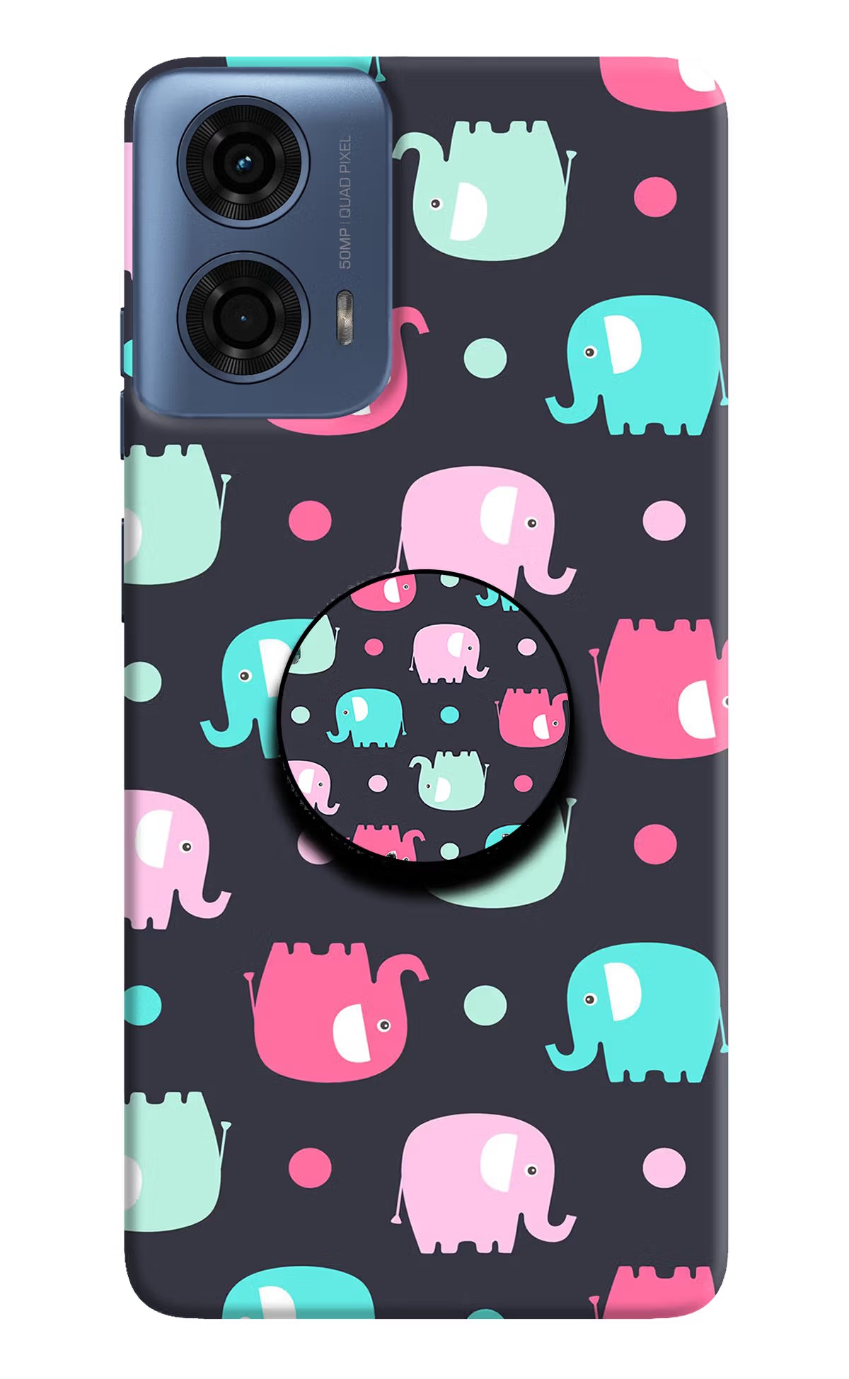 Baby Elephants Moto G24 Power Pop Case by Casekaro