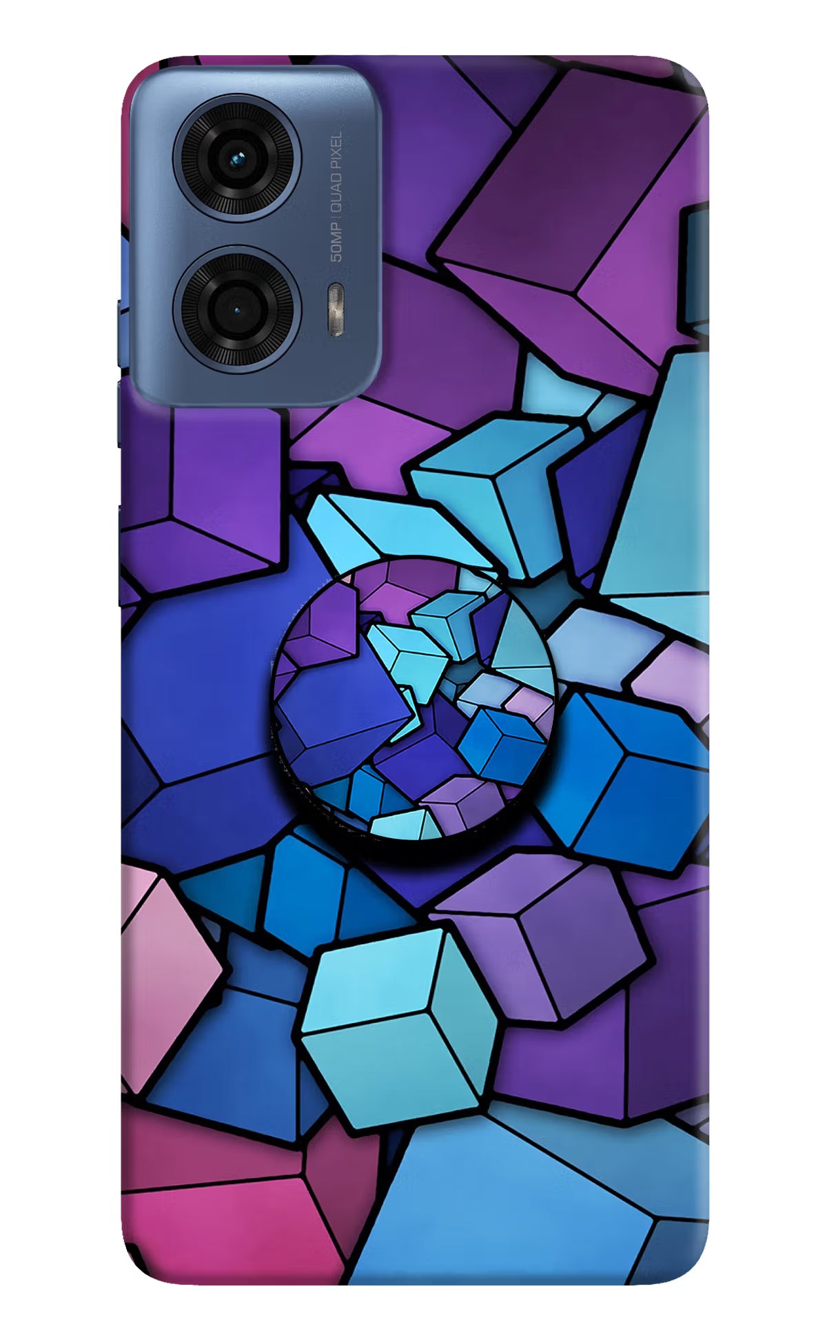 Cubic Abstract Moto G24 Power Pop Case by Casekaro