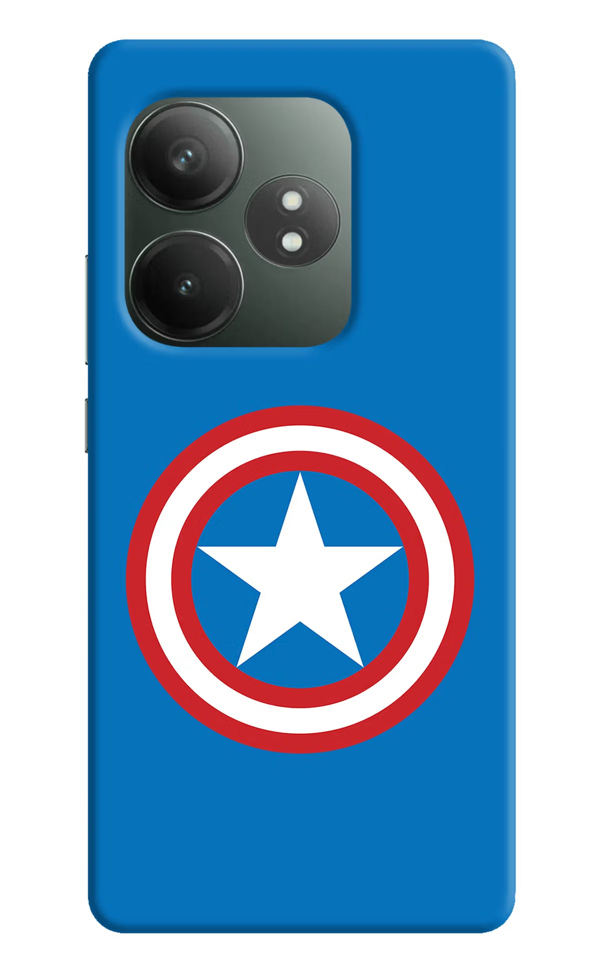 Captain America Logo Realme GT 6T 5G Hard Case Back Cover by Casekaro