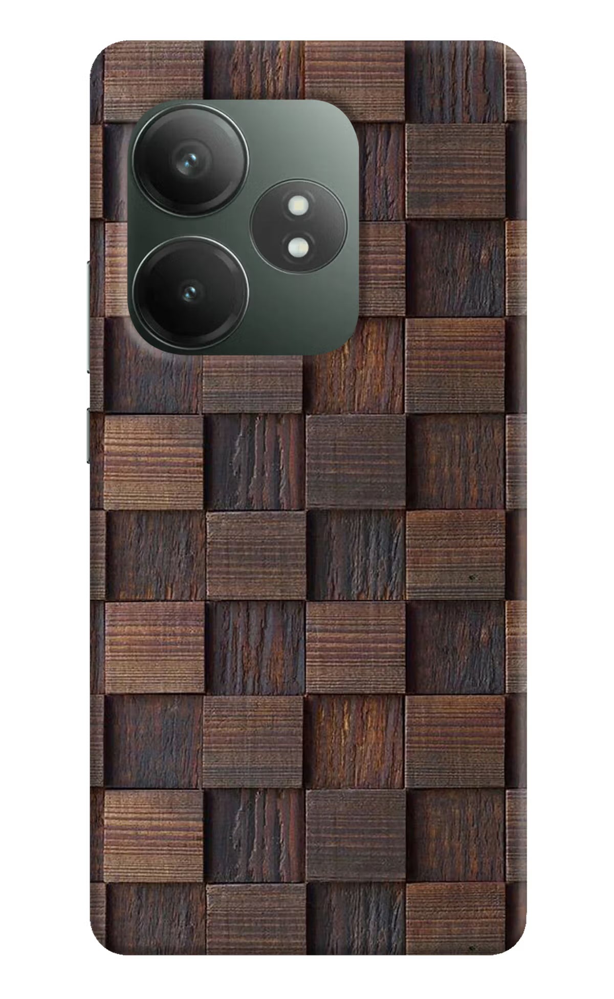 Wooden Cube Design Realme GT 6T 5G Hard Case Back Cover by Casekaro