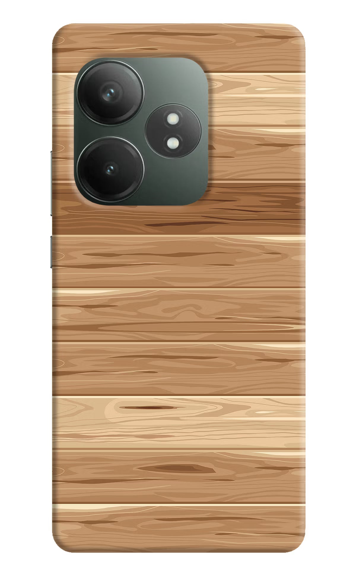 Wooden Vector Realme GT 6T 5G Hard Case Back Cover by Casekaro