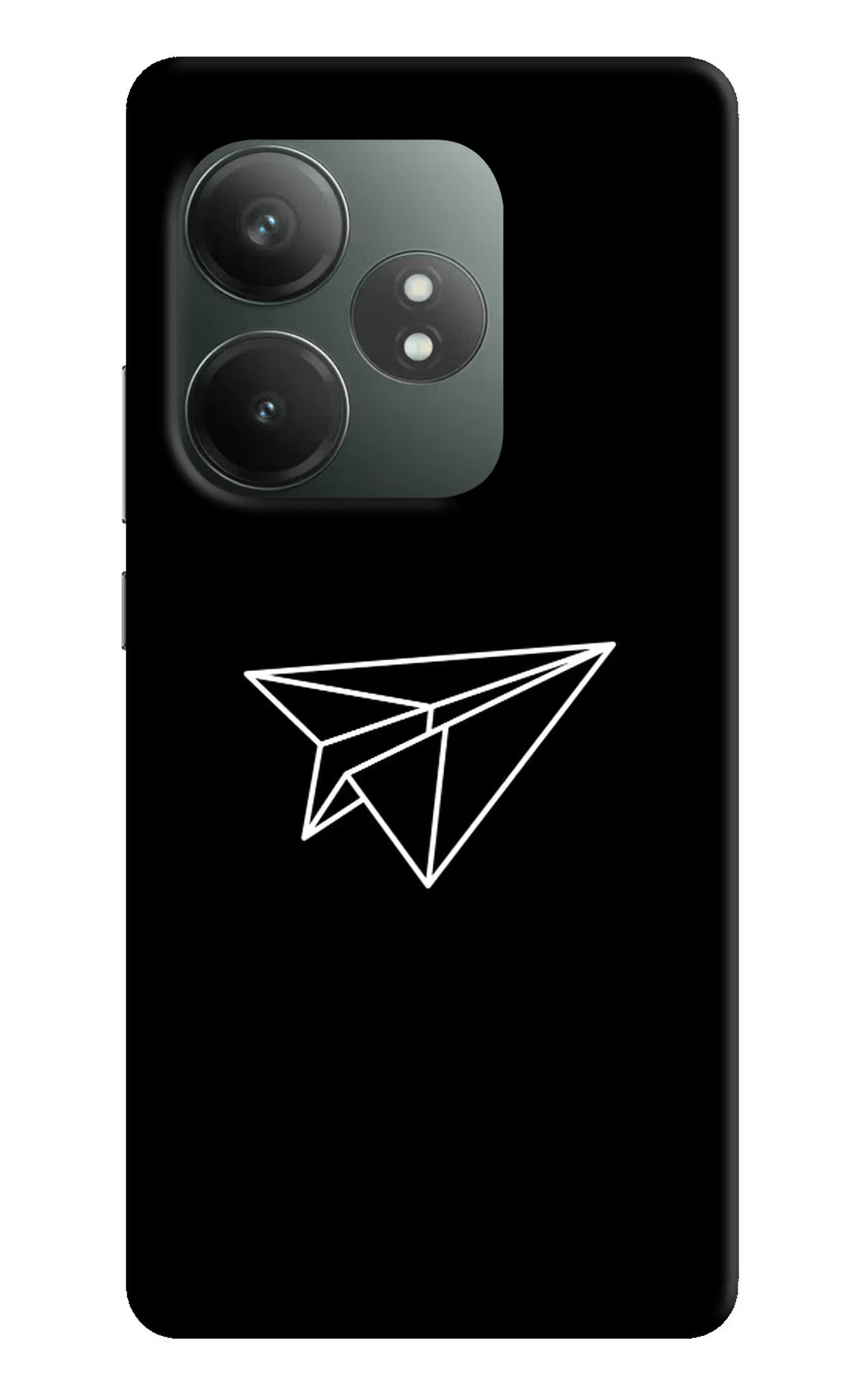 Paper Plane White Realme GT 6T 5G Hard Case Back Cover by Casekaro