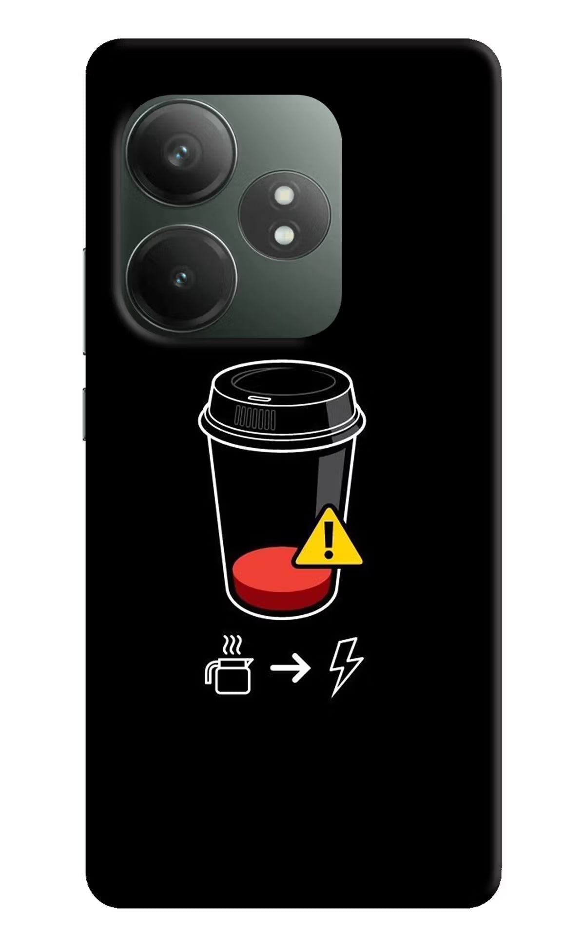 Coffee Realme GT 6T 5G Hard Case Back Cover by Casekaro