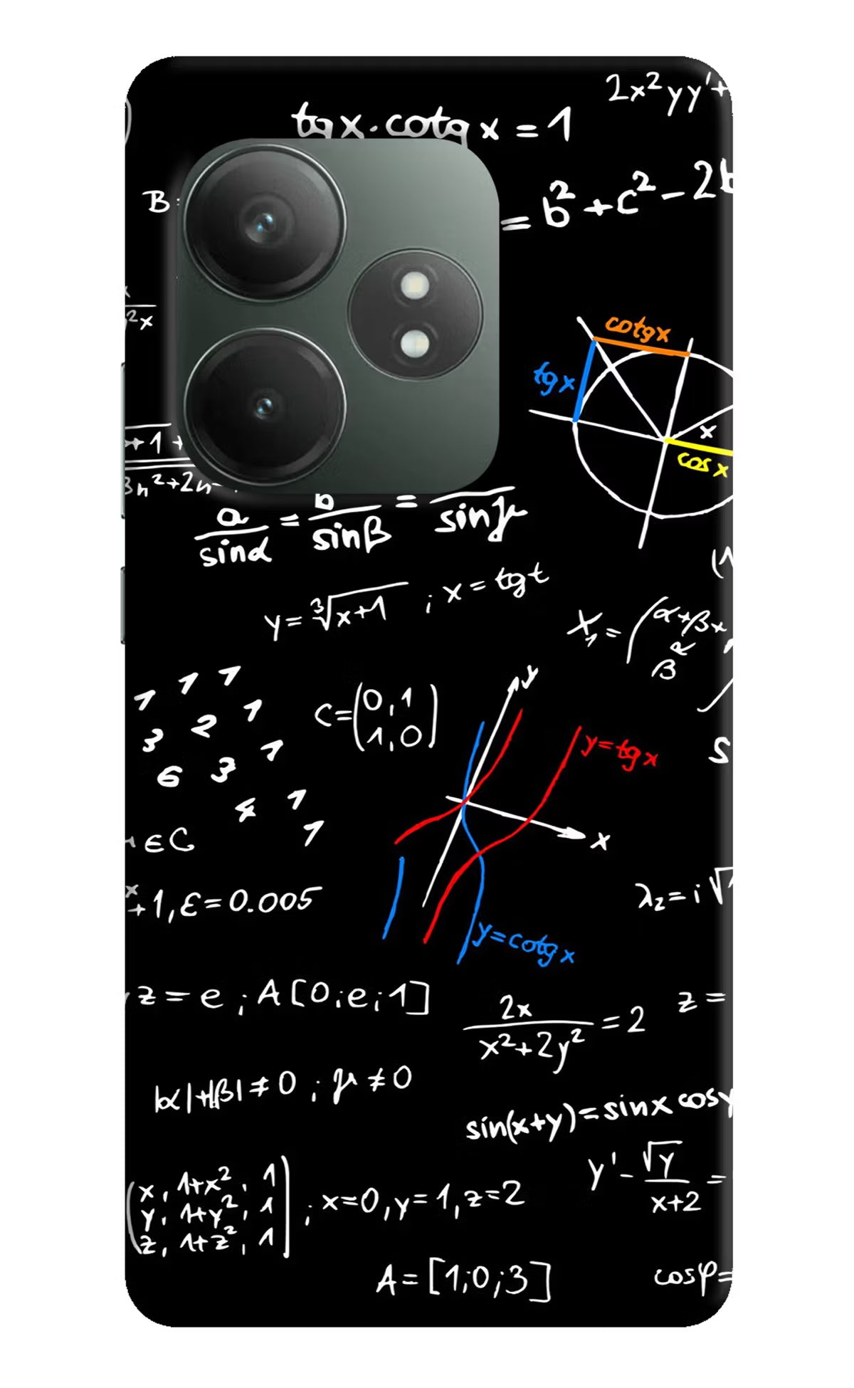 Mathematics Formula Realme GT 6T 5G Hard Case Back Cover by Casekaro
