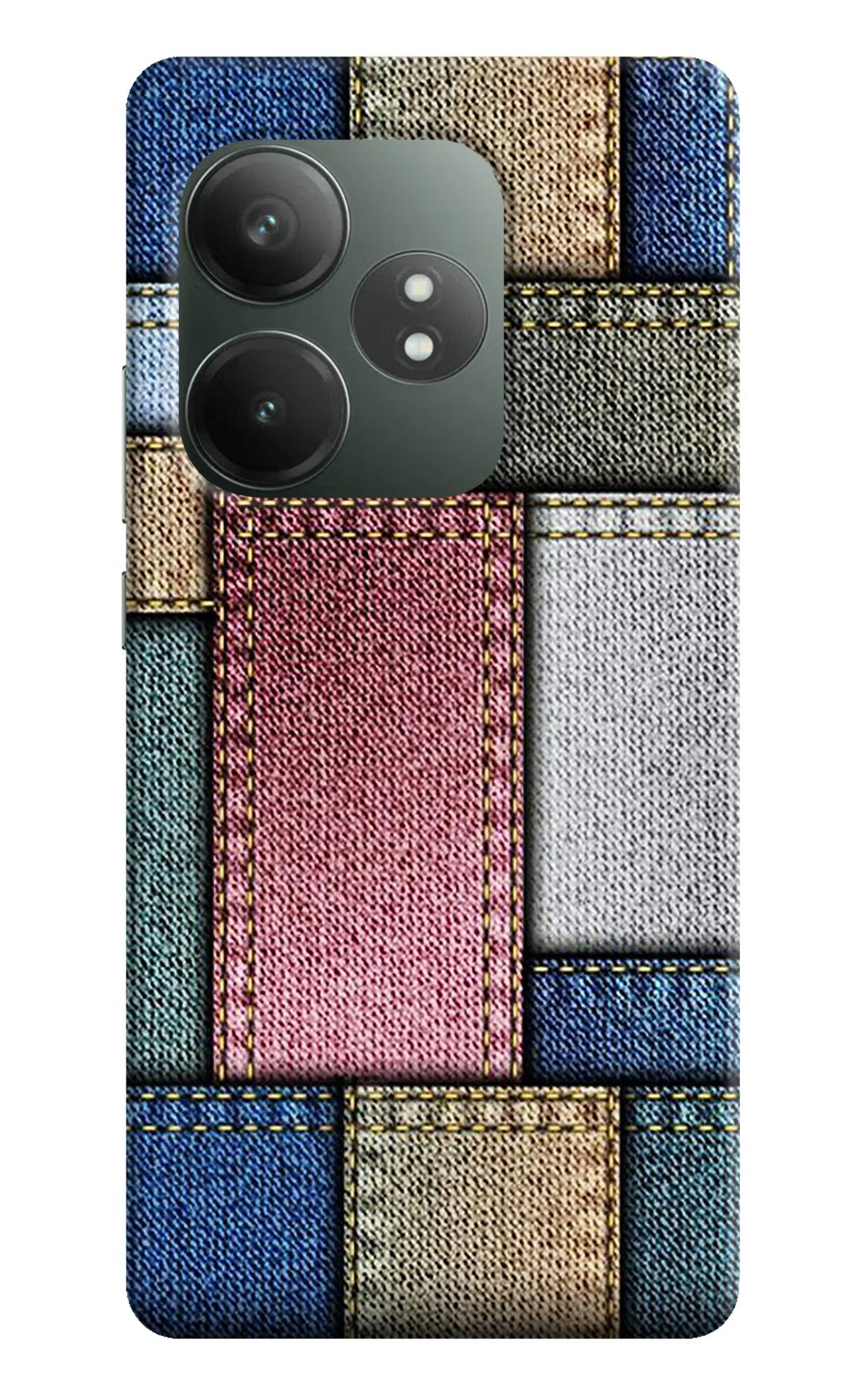 Multicolor Jeans Realme GT 6T 5G Hard Case Back Cover by Casekaro
