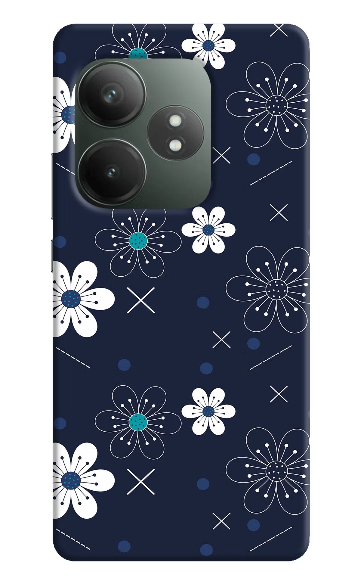 Flowers Realme GT 6T 5G Hard Case Back Cover by Casekaro