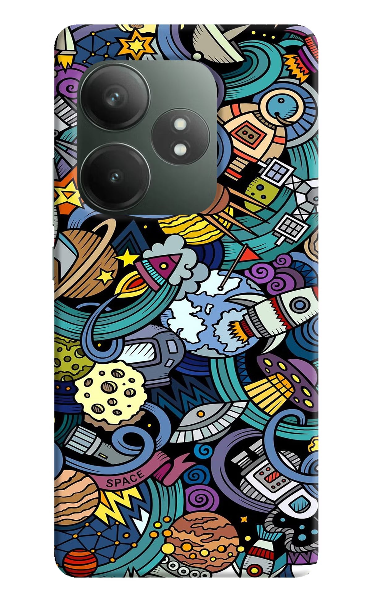 Space Abstract Realme GT 6T 5G Hard Case Back Cover by Casekaro