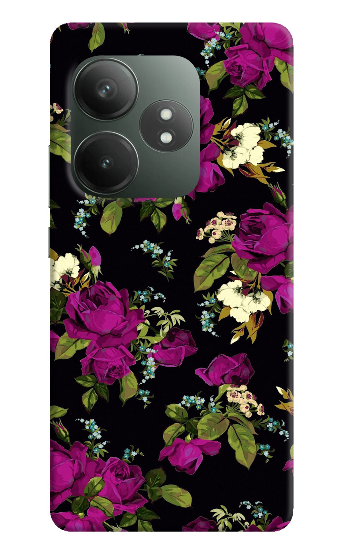 Flowers Realme GT 6T 5G Back Cover