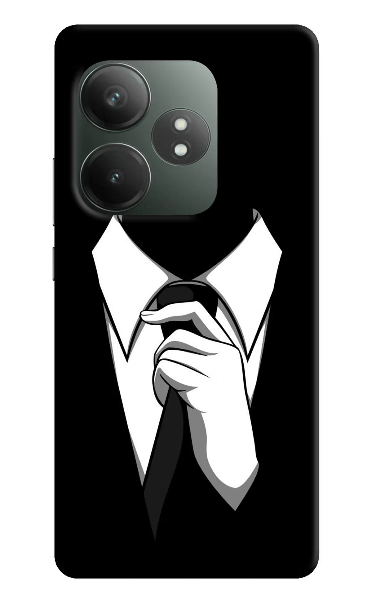 Black Tie Realme GT 6T 5G Hard Case Back Cover by Casekaro
