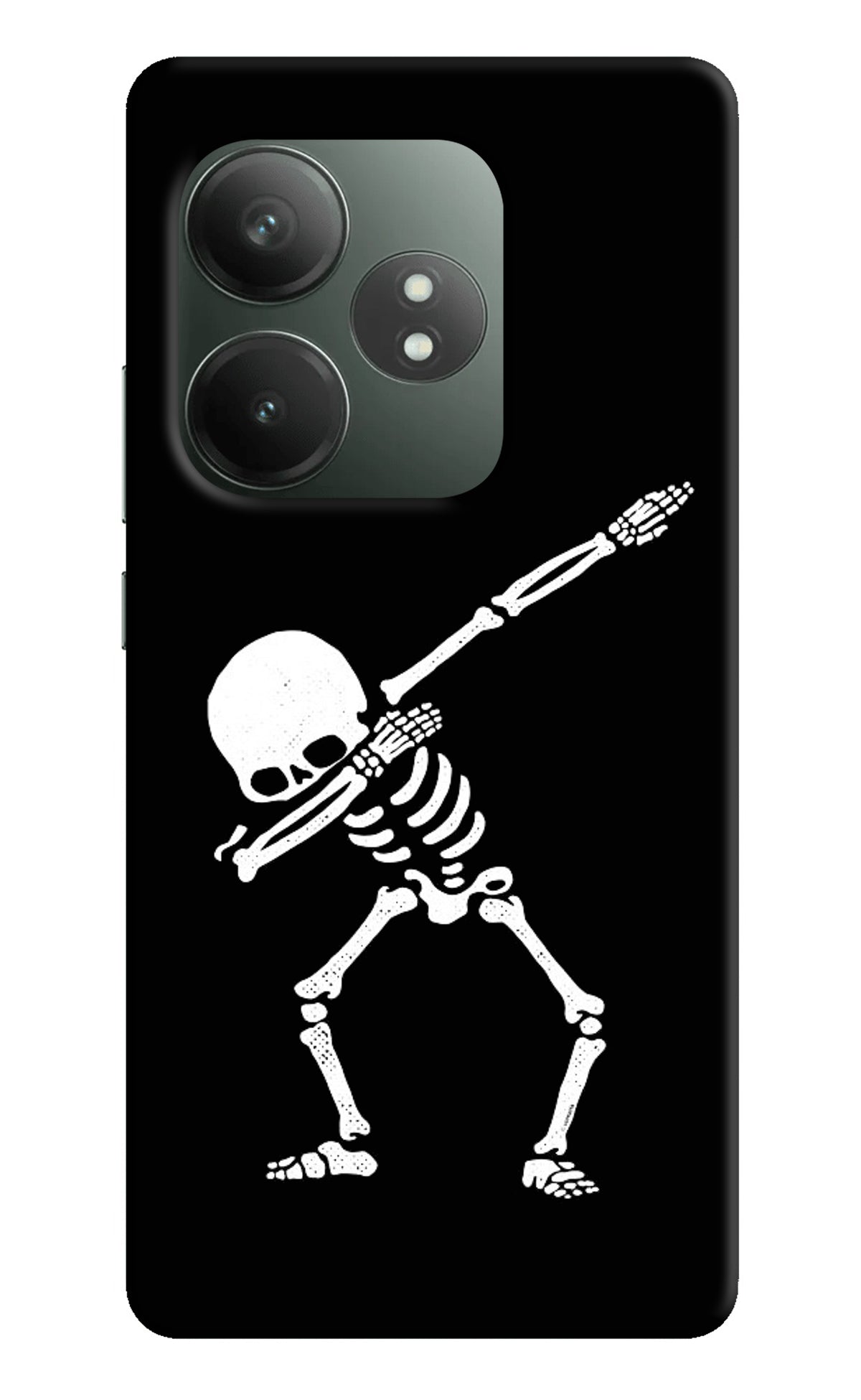 Dabbing Skeleton Art Realme GT 6T 5G Back Cover