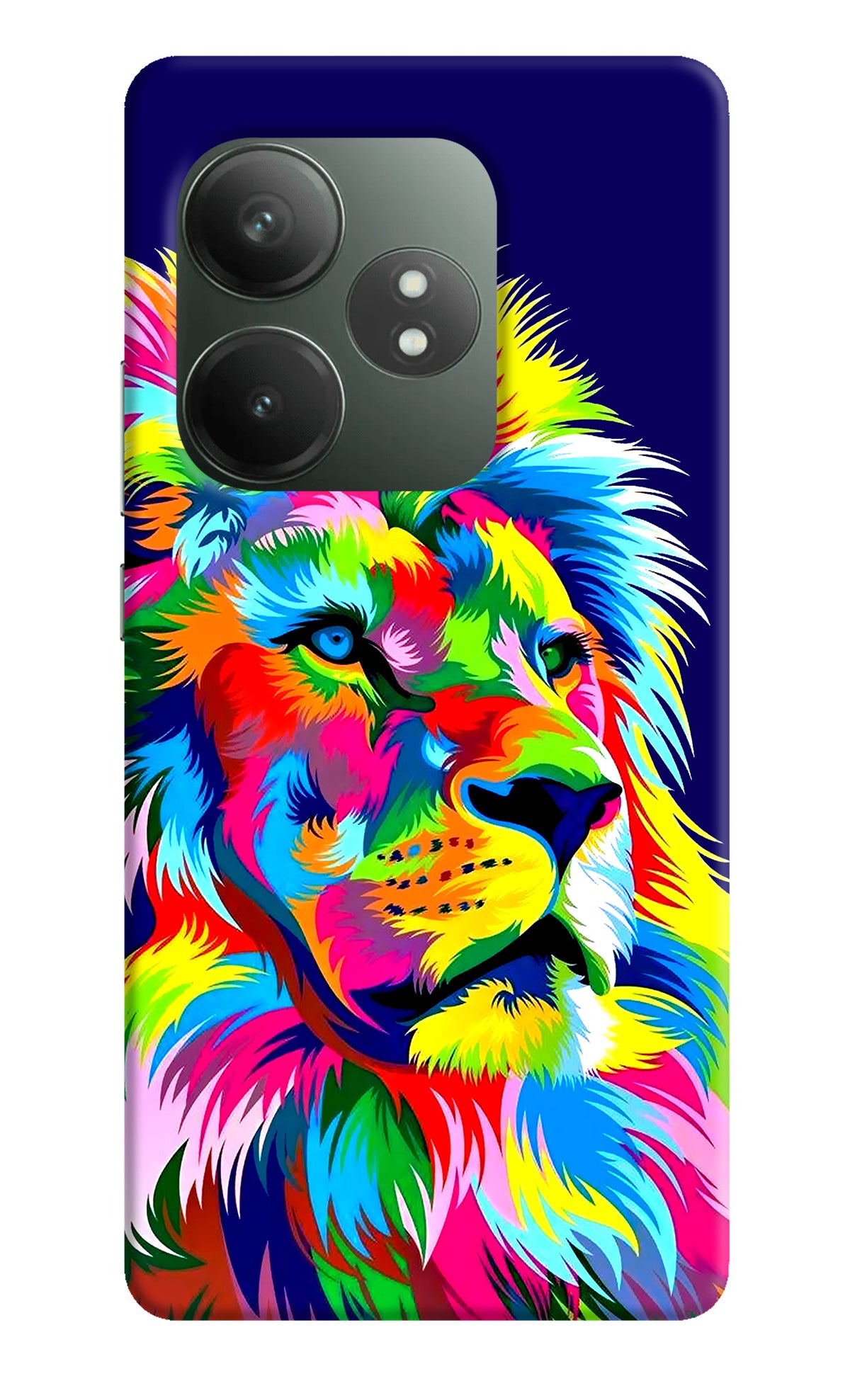 Vector Art Lion Realme GT 6T 5G Back Cover