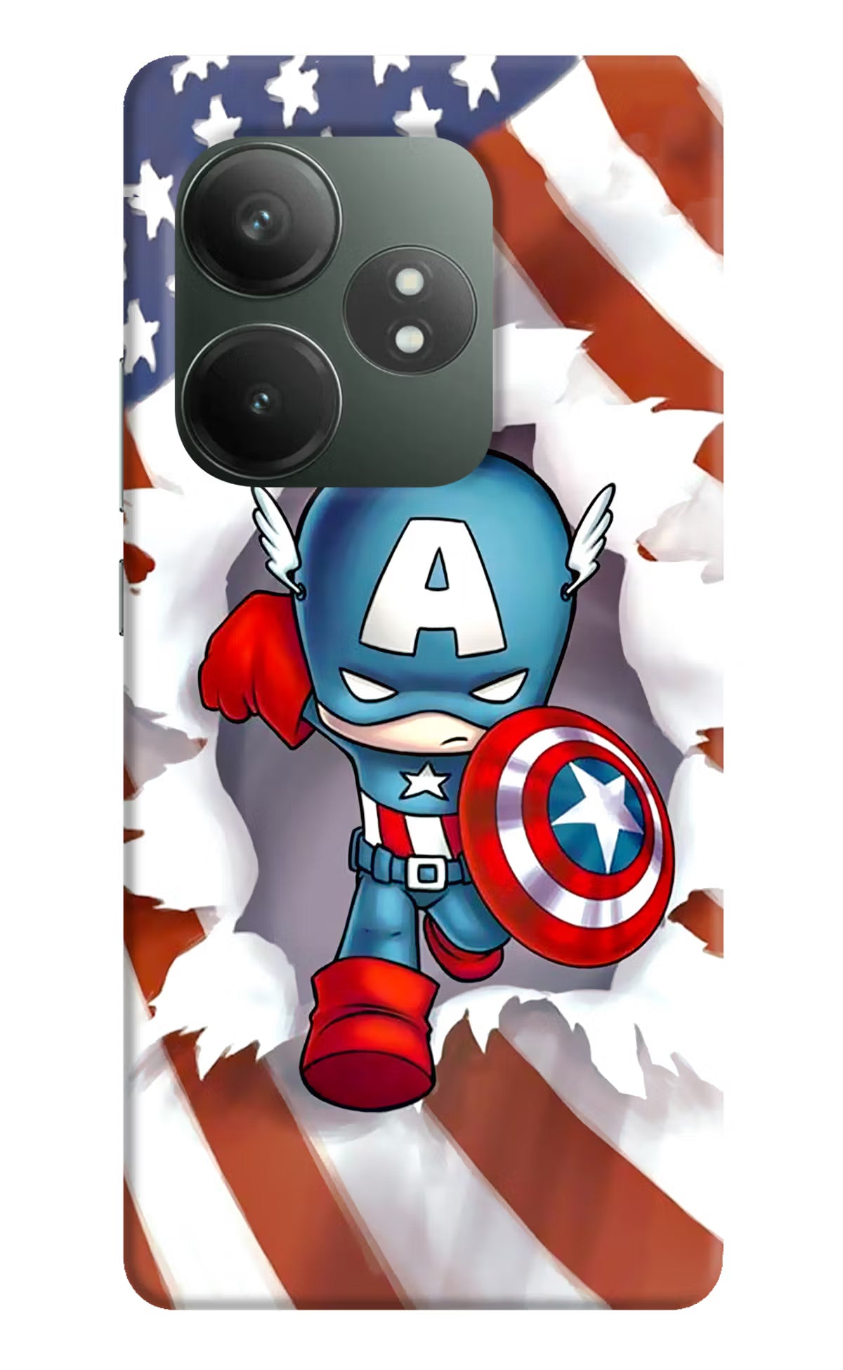 Captain America Realme GT 6T 5G Hard Case Back Cover by Casekaro
