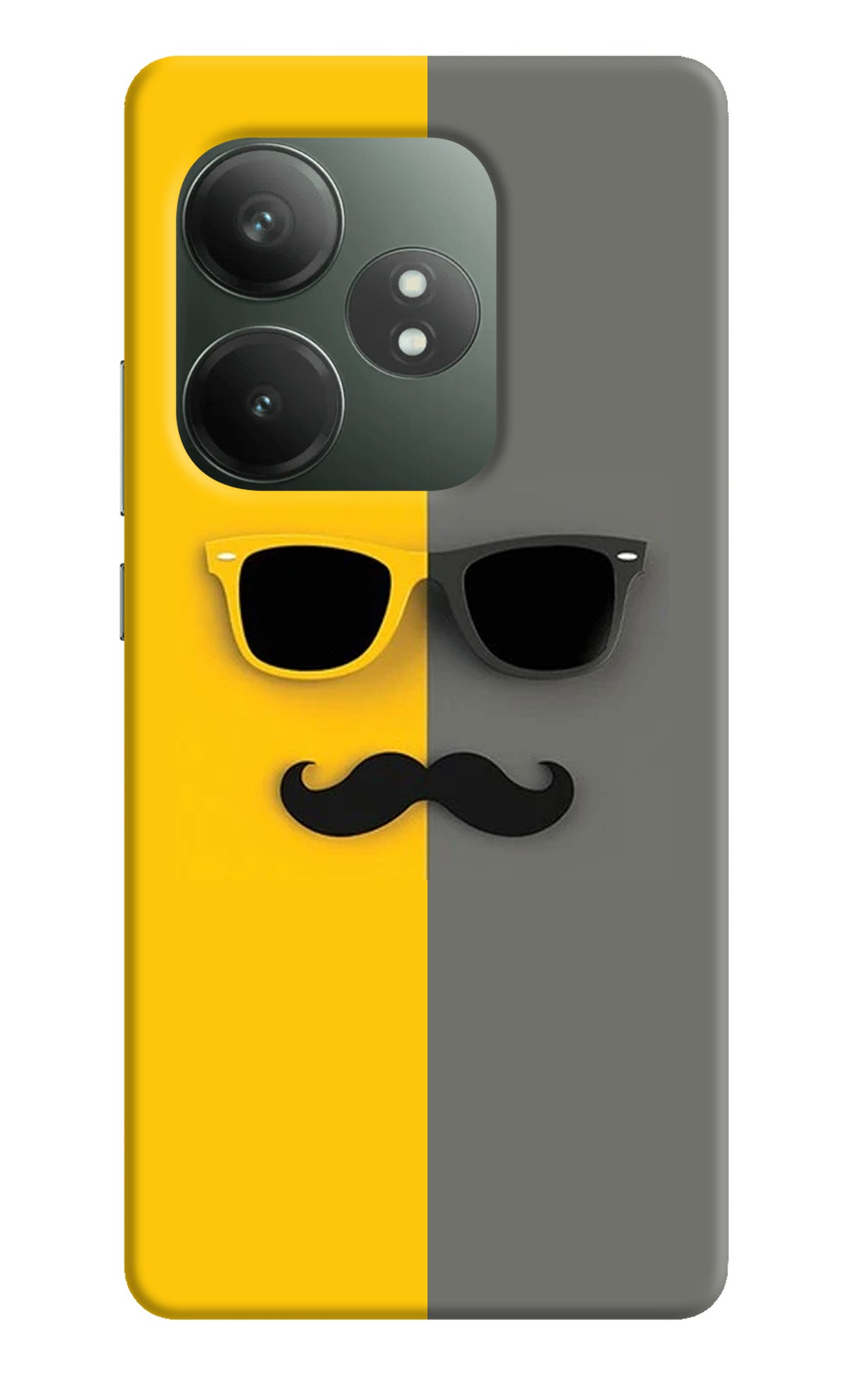 Sunglasses with Mustache Realme GT 6T 5G Back Cover