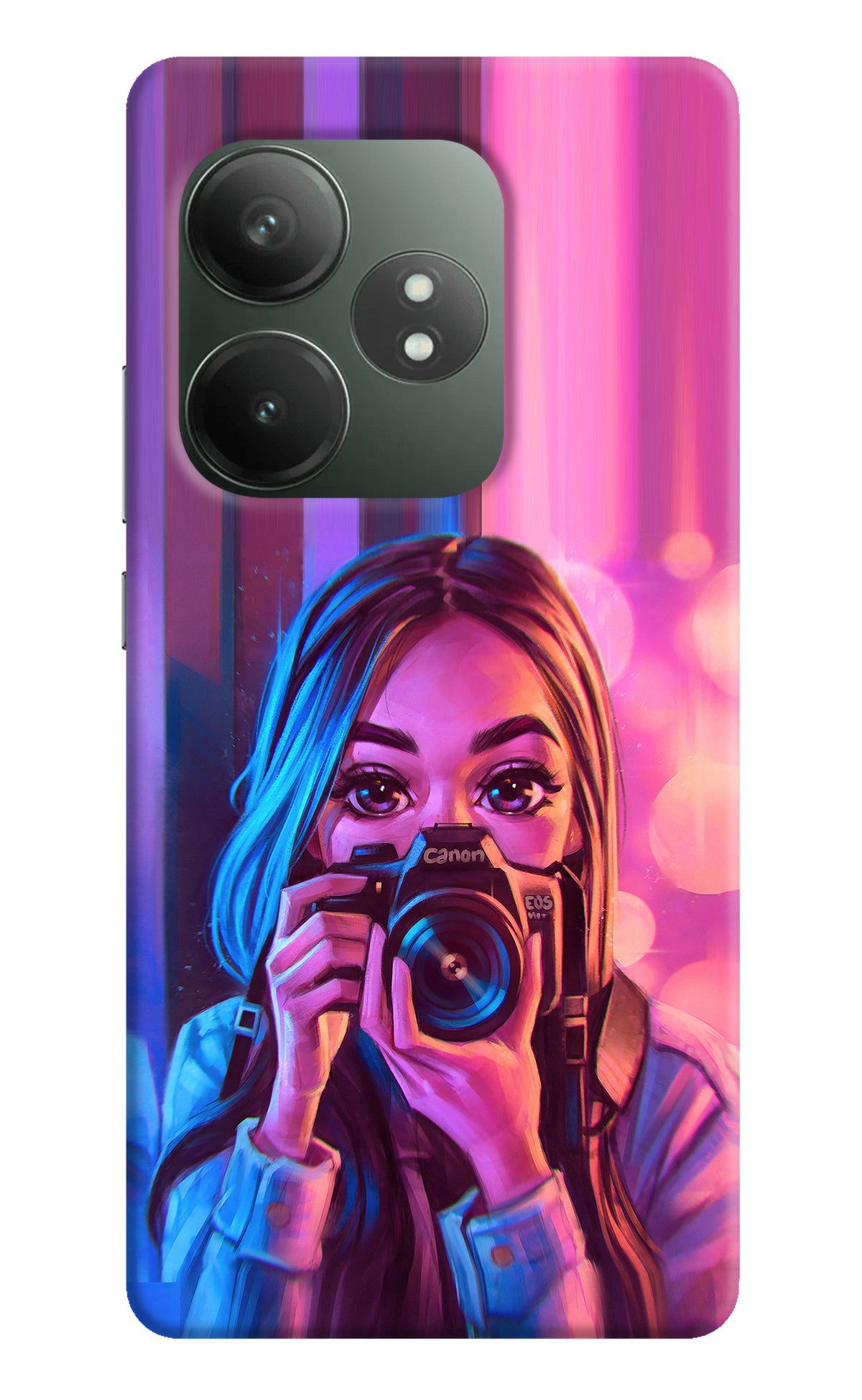 Girl Photographer Realme GT 6T 5G Back Cover