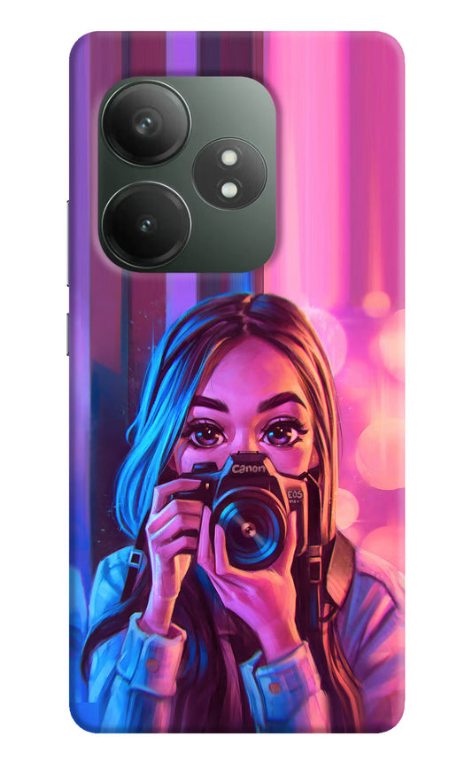 Girl Photographer Realme GT 6T 5G Hard Case Back Cover by Casekaro