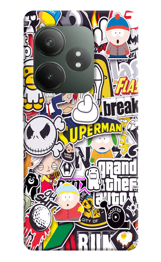 Sticker Bomb Realme GT 6T 5G Hard Case Back Cover by Casekaro