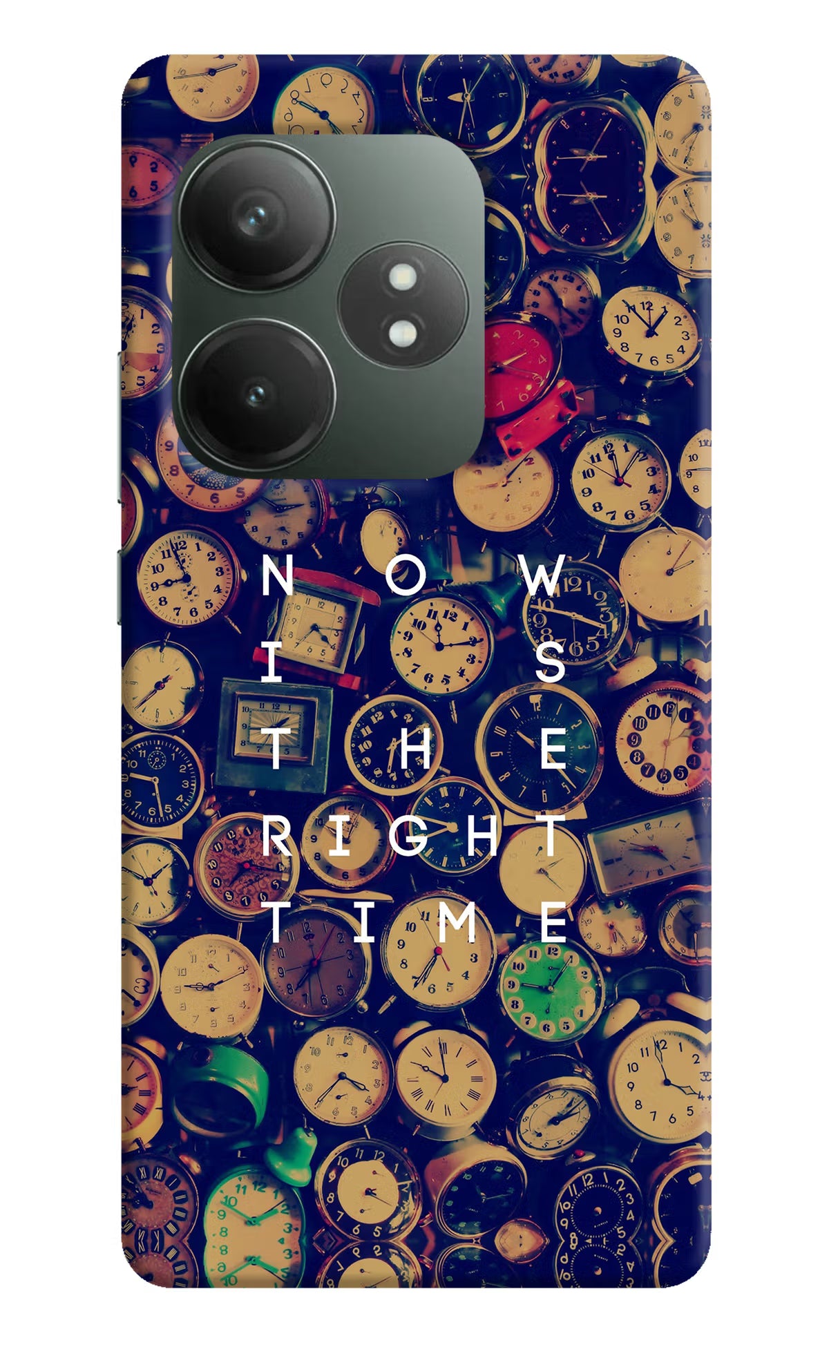 Now is the Right Time Quote Realme GT 6T 5G Hard Case Back Cover by Casekaro