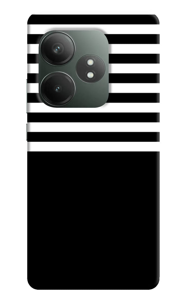 Black and White Print Realme GT 6T 5G Hard Case Back Cover by Casekaro