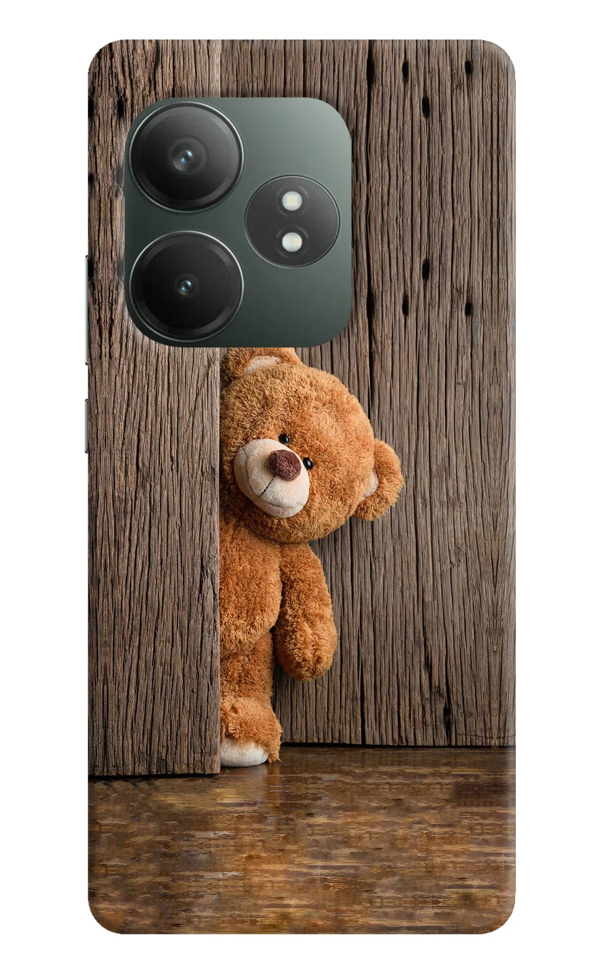 Teddy Wooden Realme GT 6T 5G Hard Case Back Cover by Casekaro