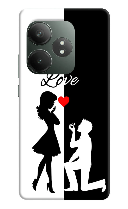 Love Propose Black And White Realme GT 6T 5G Back Cover