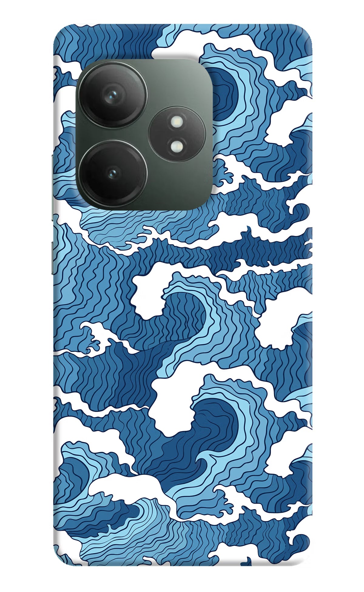 Blue Waves Realme GT 6T 5G Hard Case Back Cover by Casekaro