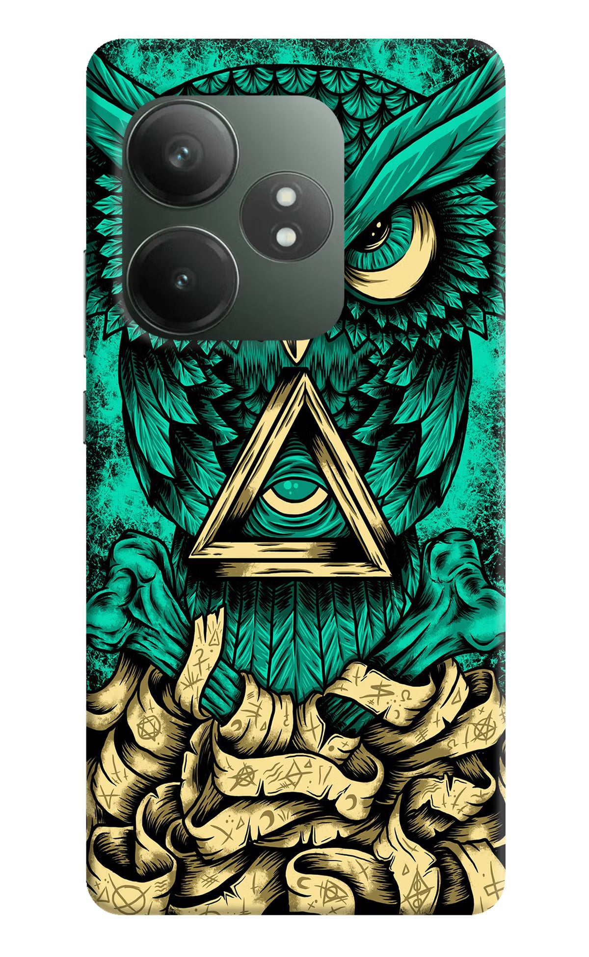 Green Owl Realme GT 6T 5G Hard Case Back Cover by Casekaro