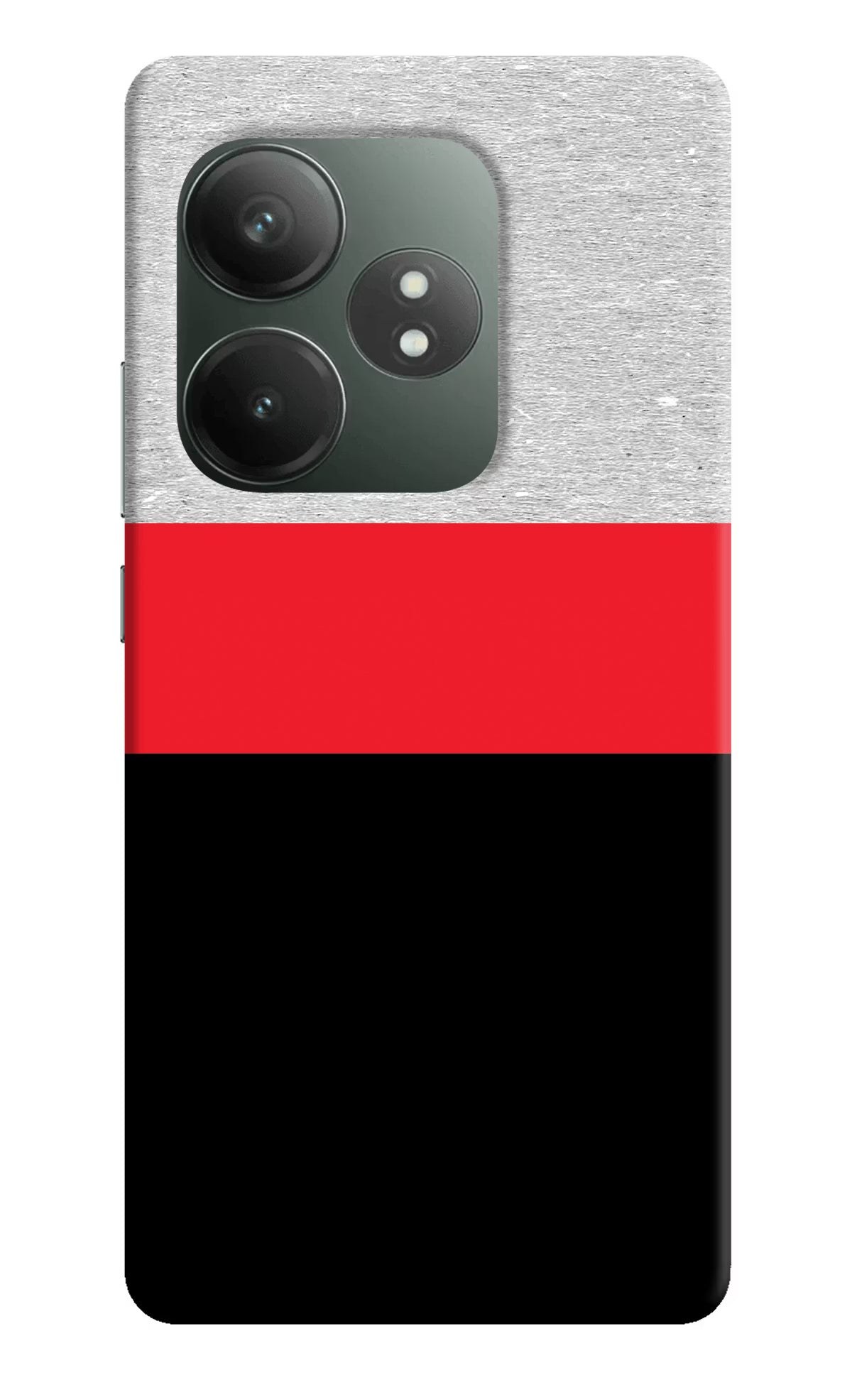 Tri Color Pattern Realme GT 6T 5G Hard Case Back Cover by Casekaro