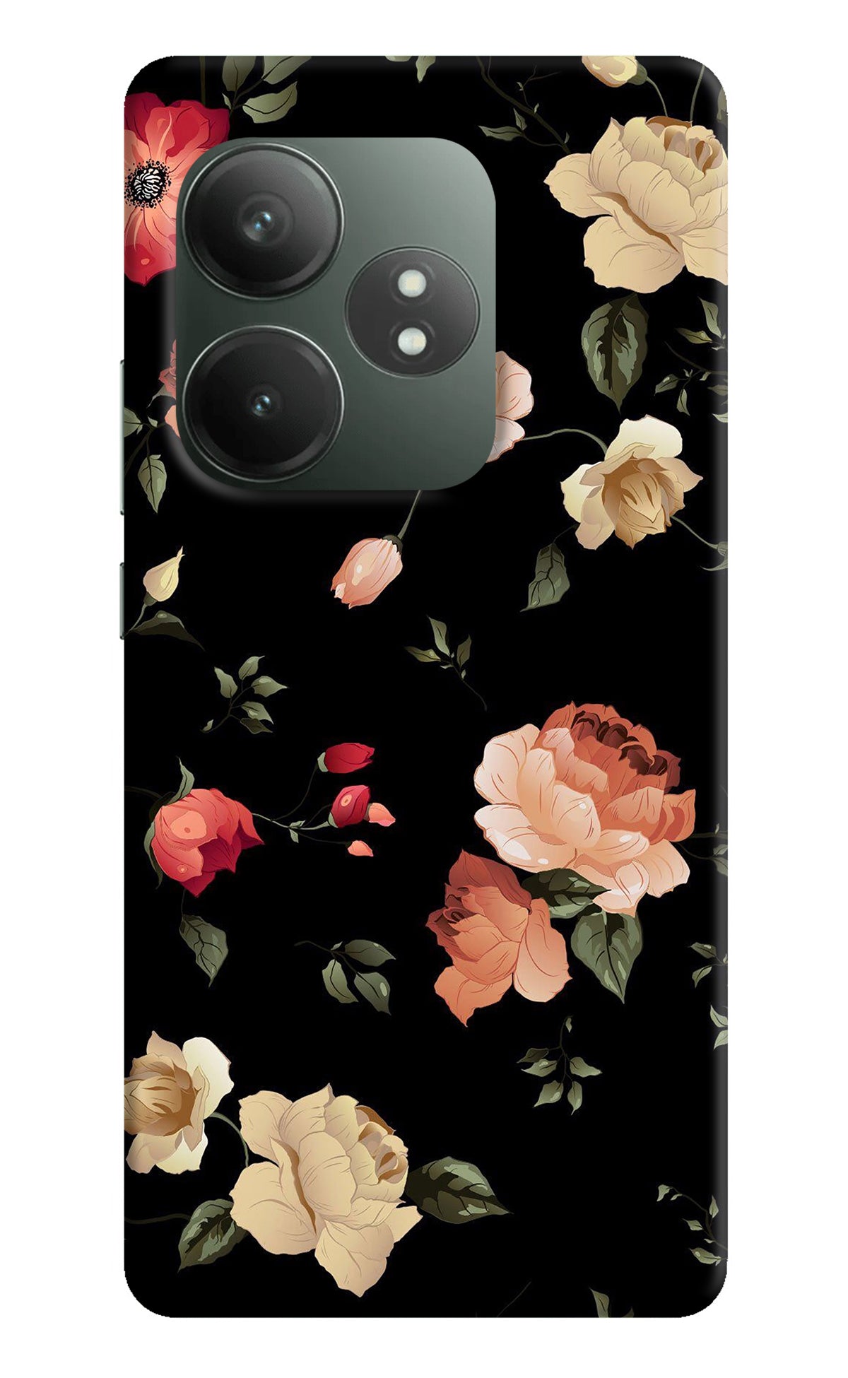 Flowers Realme GT 6T 5G Back Cover