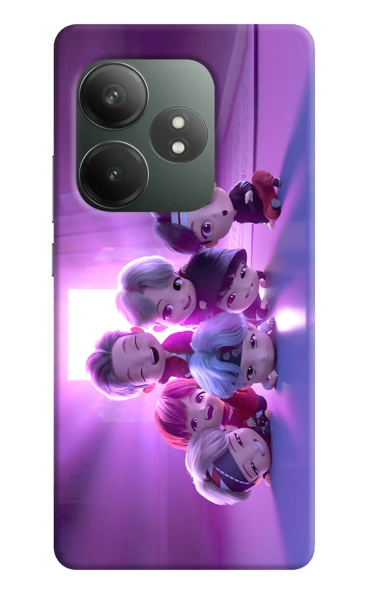 BTS Chibi Realme GT 6T 5G Hard Case Back Cover by Casekaro