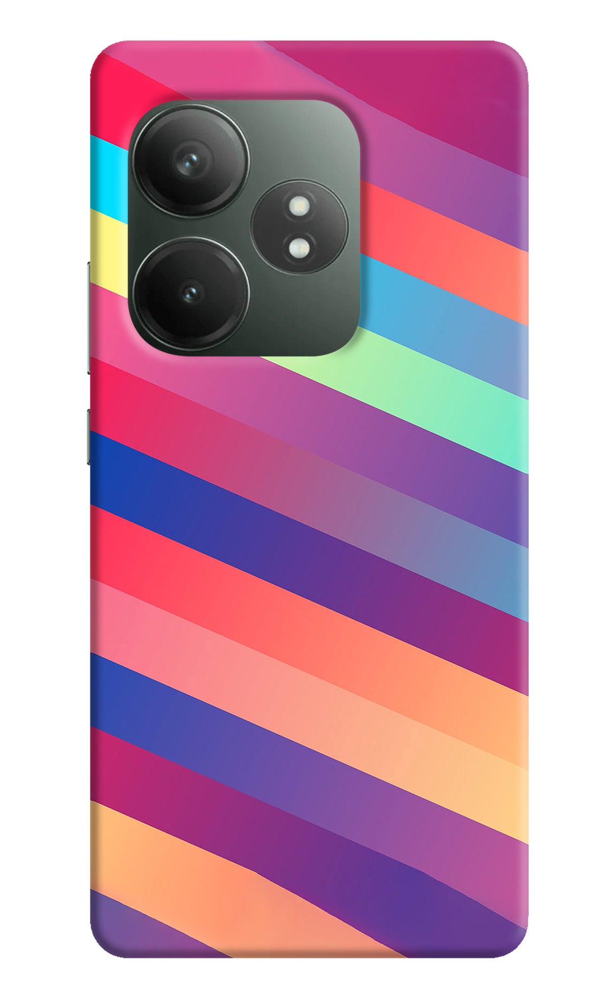 Stripes color Realme GT 6T 5G Back Cover