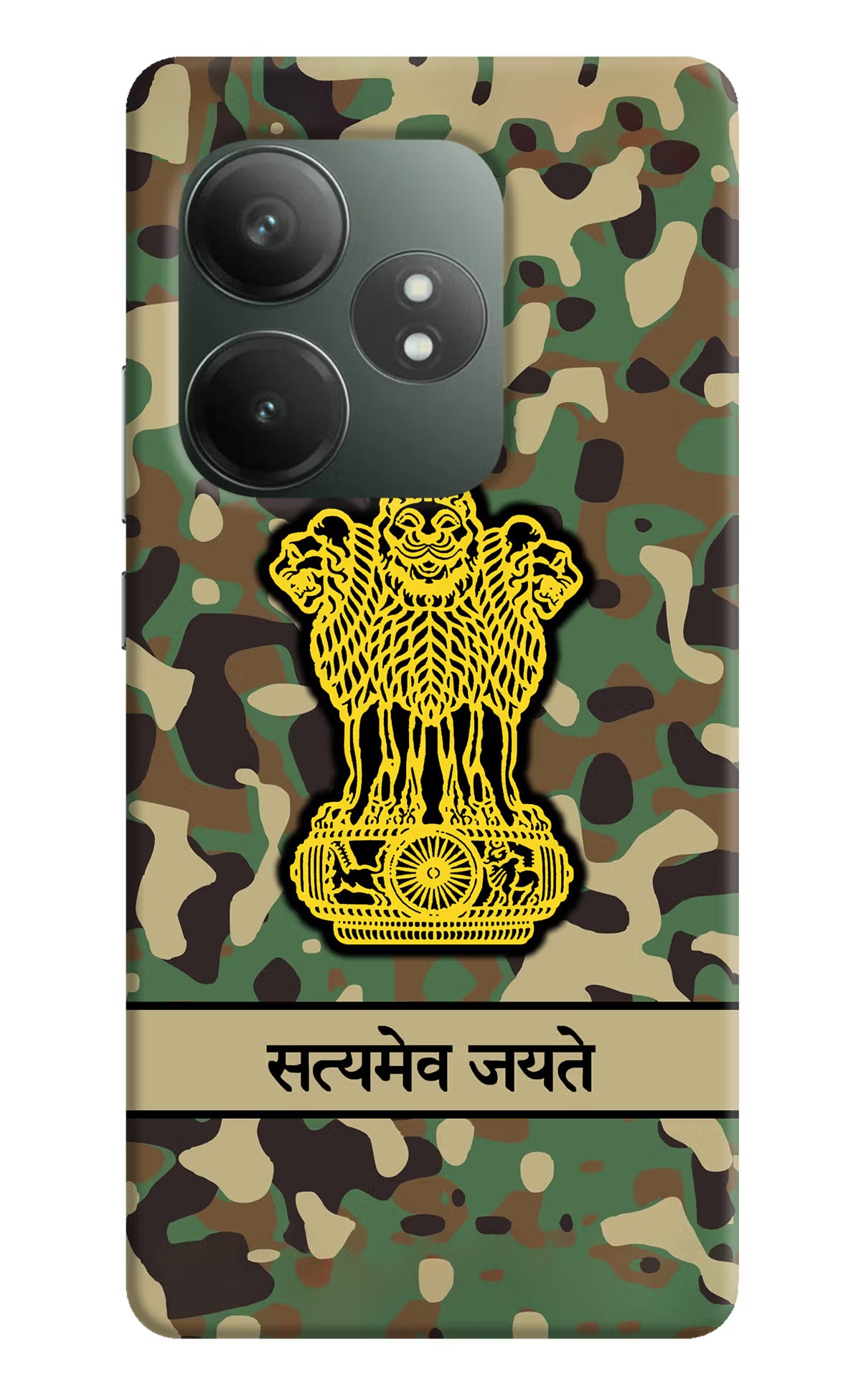 Satyamev Jayate Army Realme GT 6T 5G Hard Case Back Cover by Casekaro