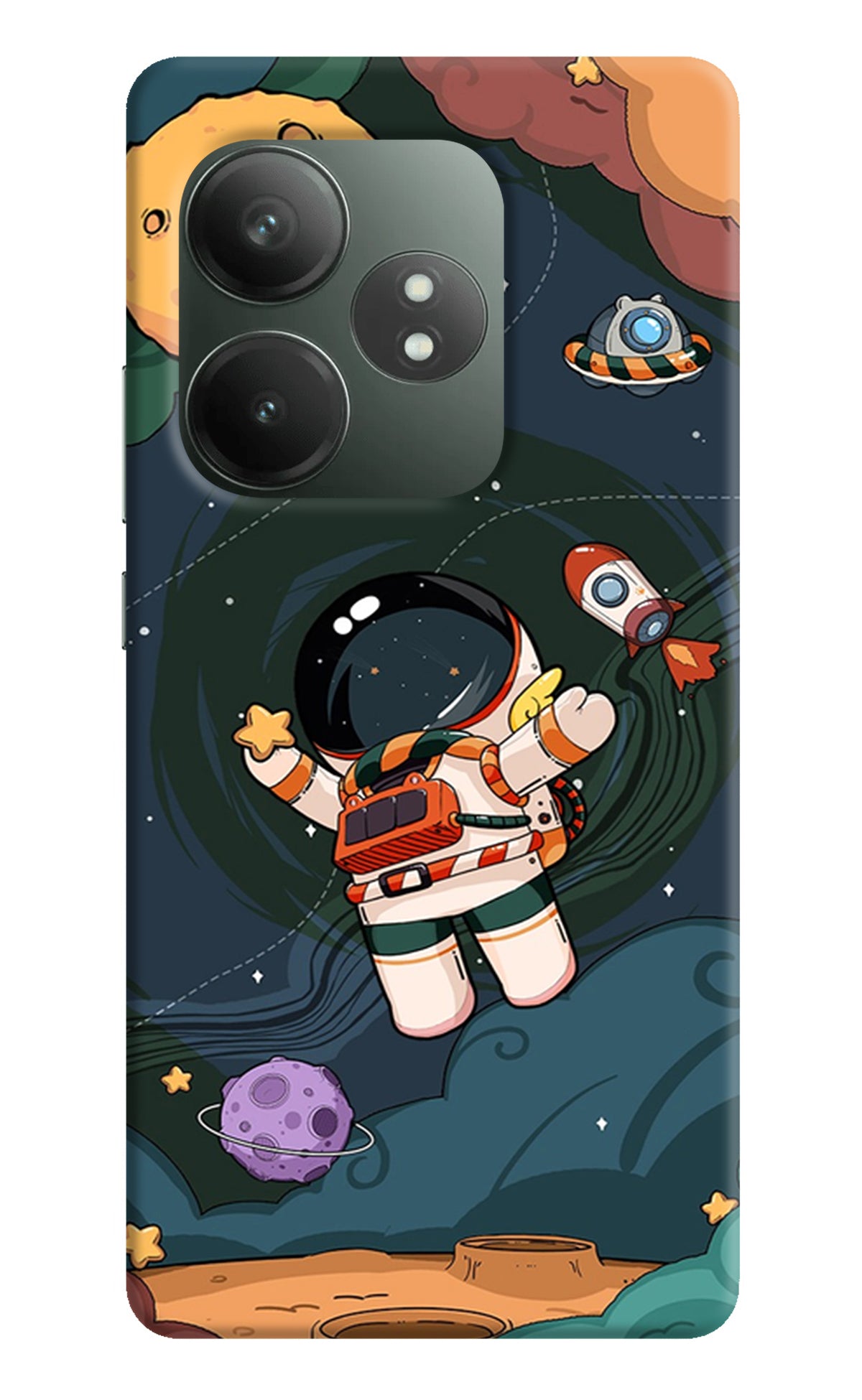 Cartoon Astronaut Realme GT 6T 5G Back Cover