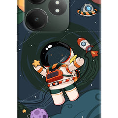 Cartoon Astronaut Realme GT 6T 5G Hard Case Back Cover by Casekaro