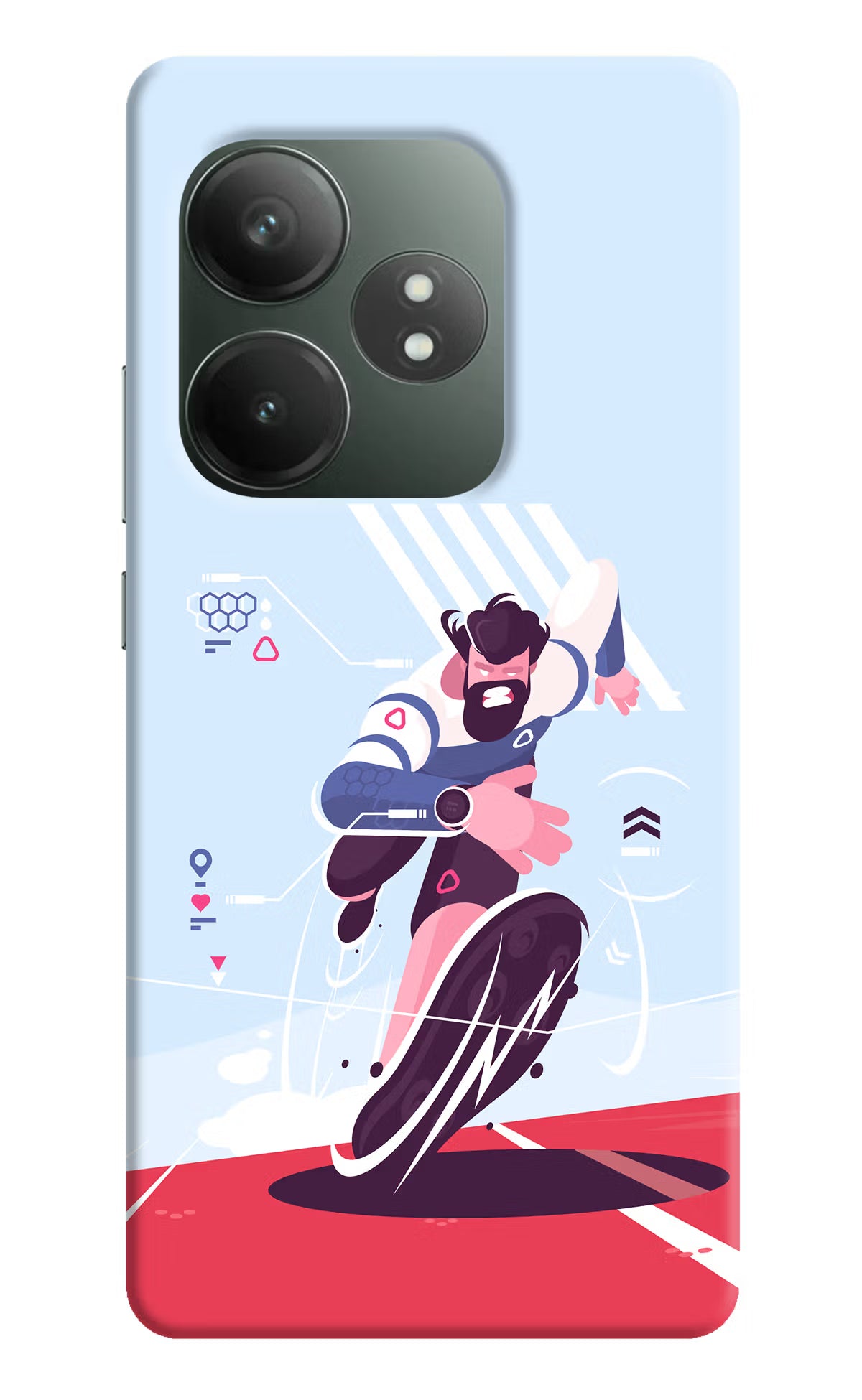 Run Pro Realme GT 6T 5G Hard Case Back Cover by Casekaro