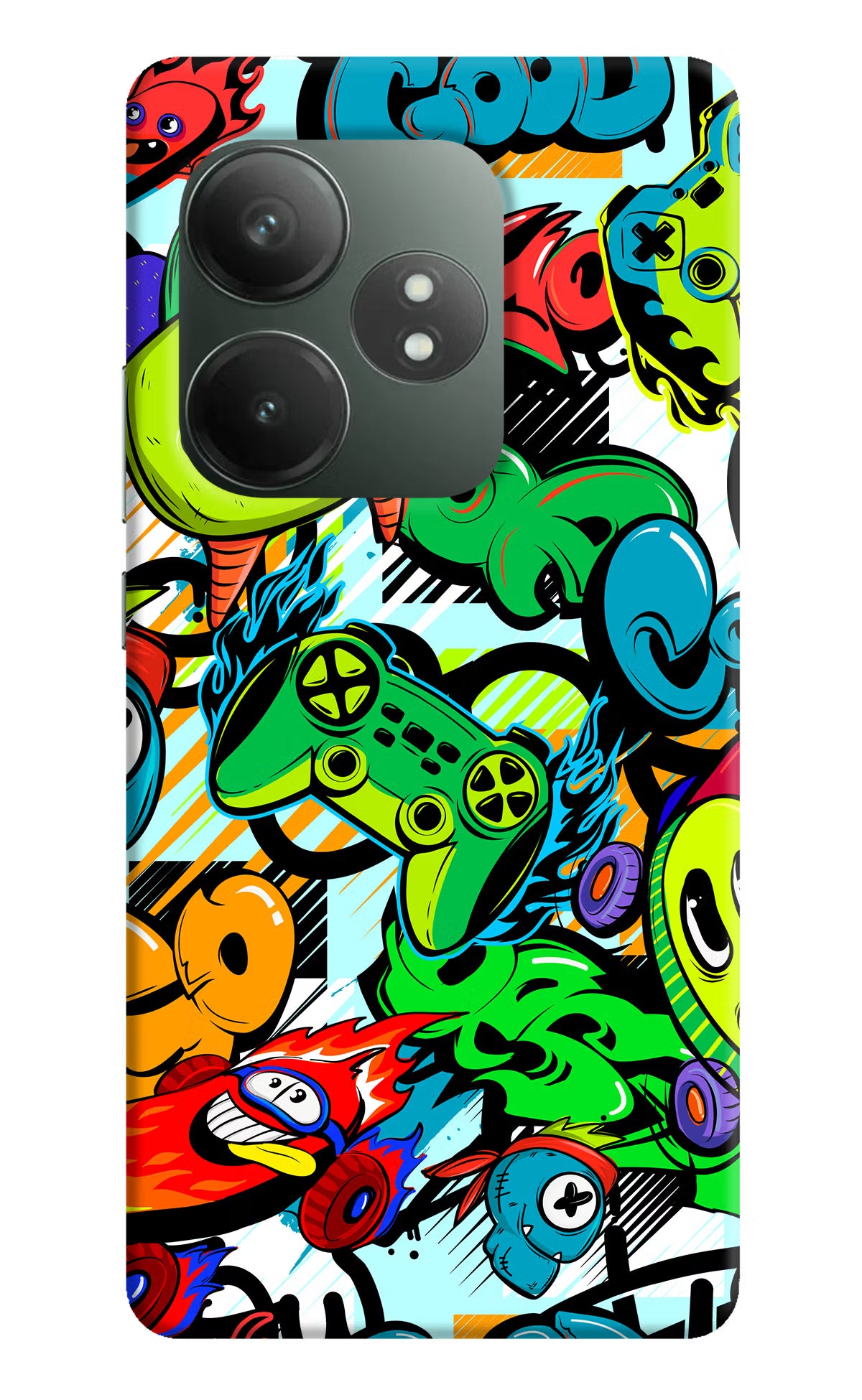 Game Doodle Realme GT 6T 5G Hard Case Back Cover by Casekaro