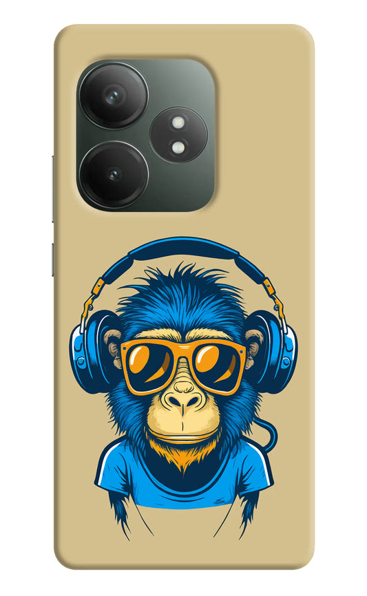 Monkey Headphone Realme GT 6T 5G Hard Case Back Cover by Casekaro