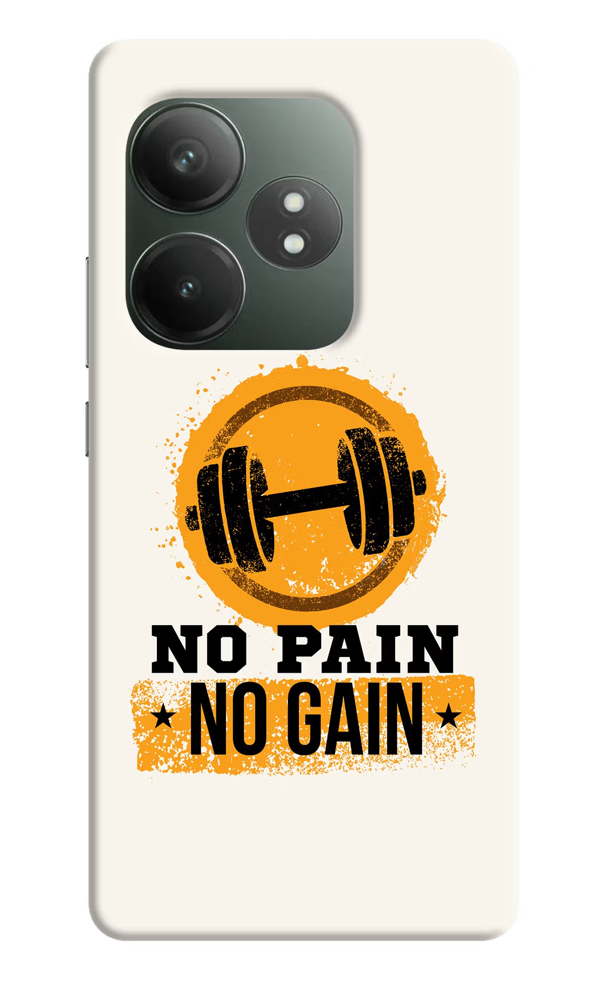 No Pain No Gain Realme GT 6T 5G Hard Case Back Cover by Casekaro