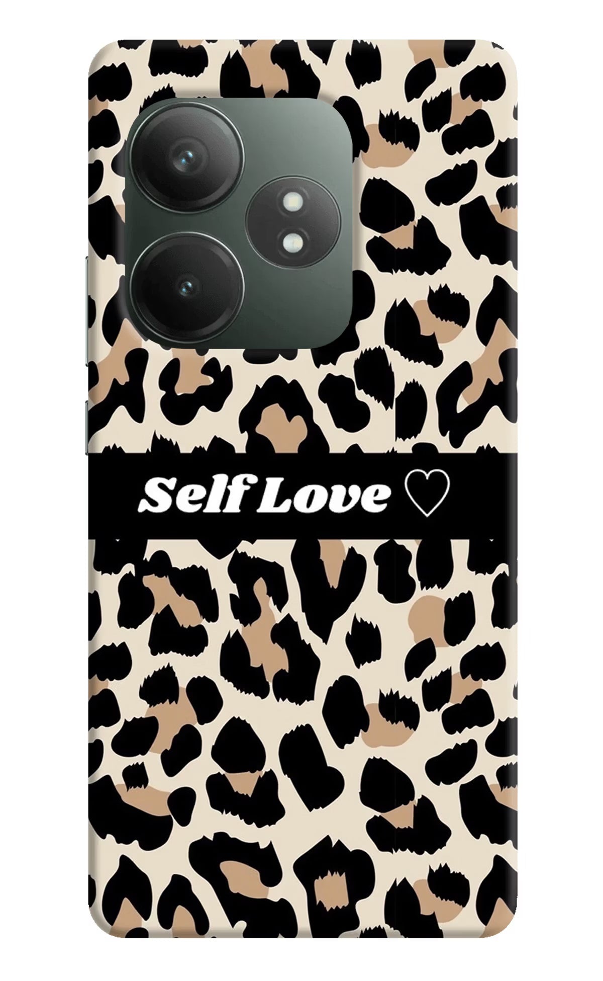 Leopard Print Self Love Realme GT 6T 5G Hard Case Back Cover by Casekaro