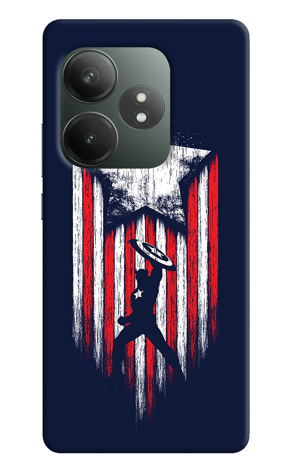 Captain America Marvel Art Realme GT 6T 5G Back Cover