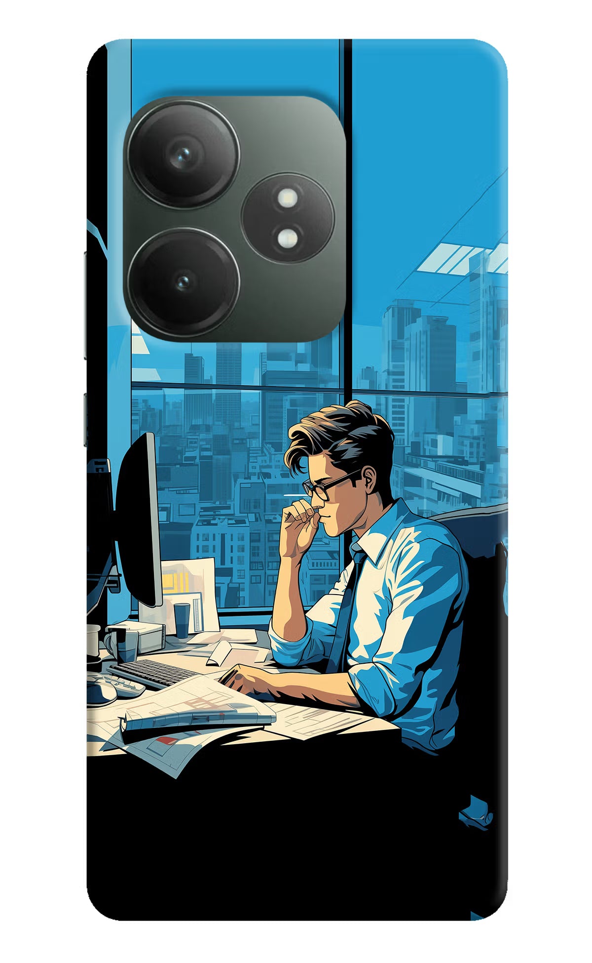 Focused Hustler (AI Generated) Realme GT 6T 5G Hard Case Back Cover by Casekaro