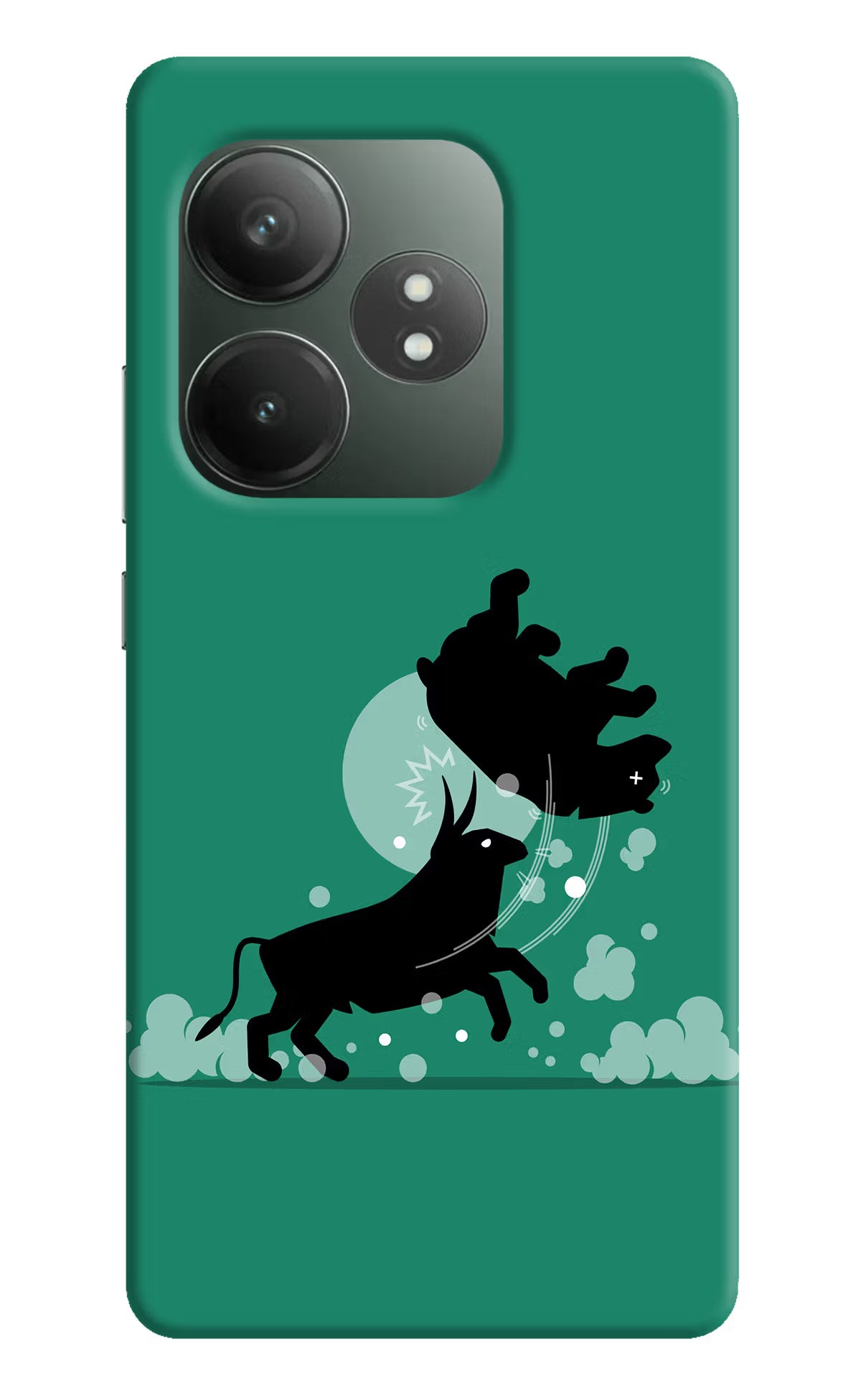 Bull Conqueror Realme GT 6T 5G Hard Case Back Cover by Casekaro